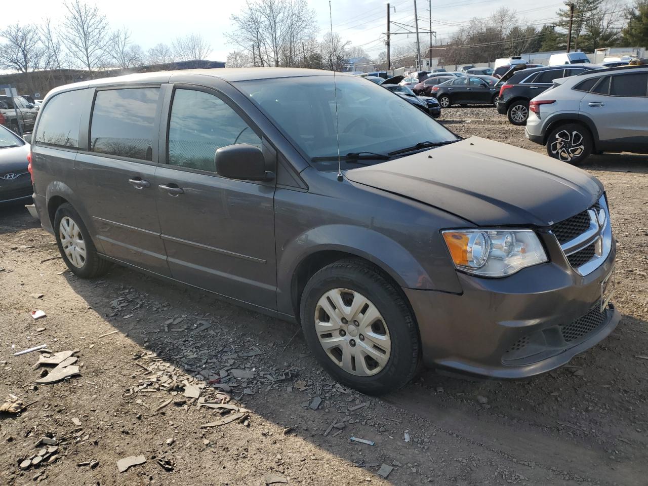 2016 Dodge Caravan VIN 2C4RDGBG9GR251517 Copart auction photo, front end / side damage thumbnail 4