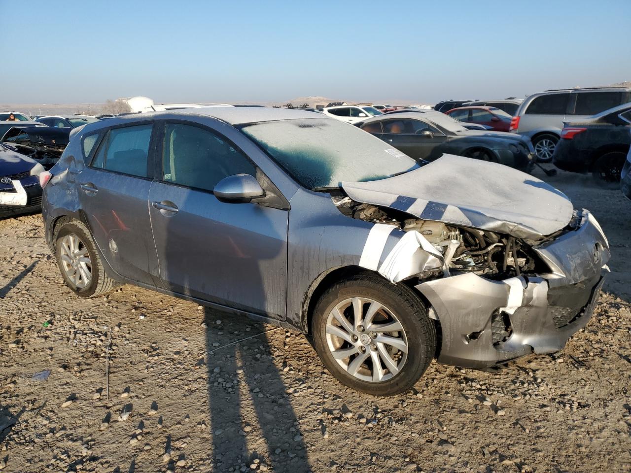 2012 Mazda 3 VIN JM1BL1L89C1606743 Copart auction photo, front end / rear end damage thumbnail 4