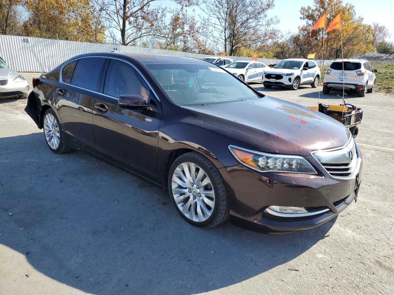 2014 Acura RLX VIN JH4KC1F91EC003294 Copart auction photo, rear end damage thumbnail 4
