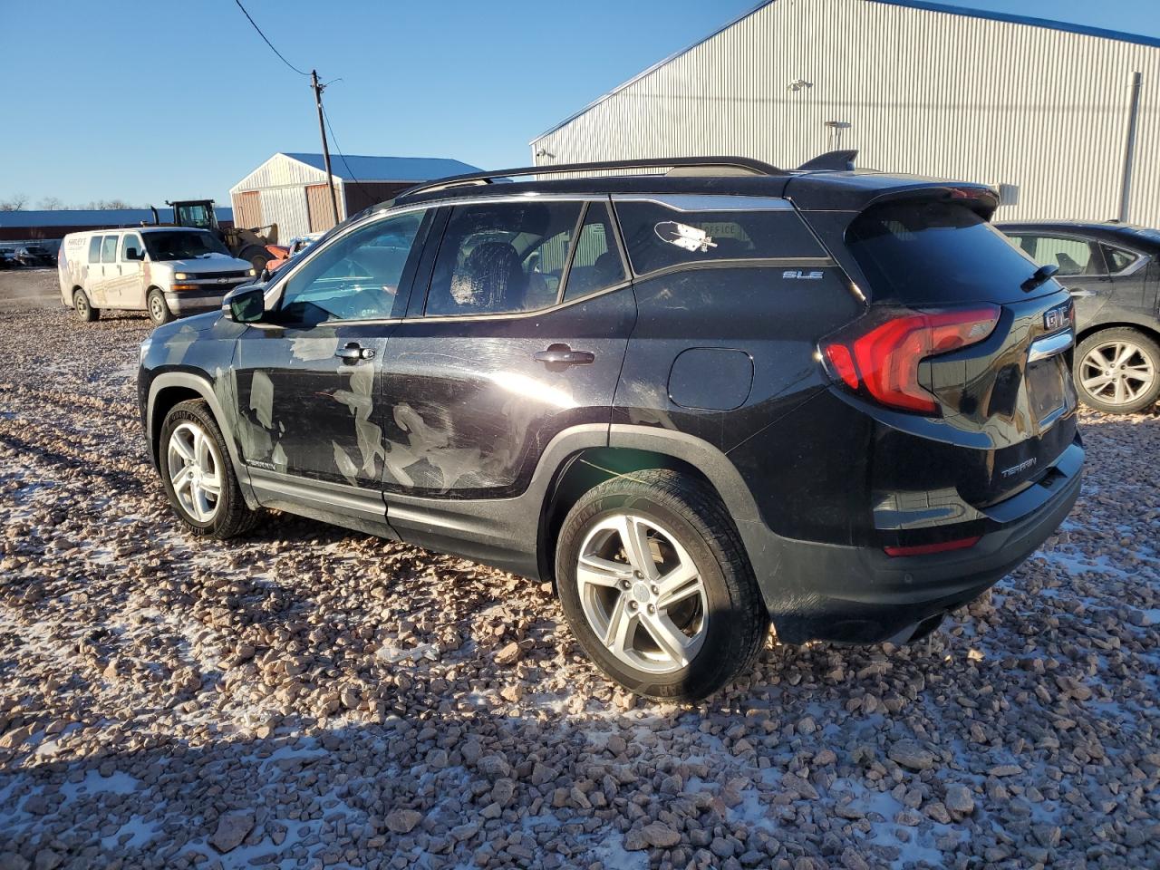 2018 GMC Terrain VIN 3GKALTEX0JL163775 Copart auction photo, front end / hail damage thumbnail 2