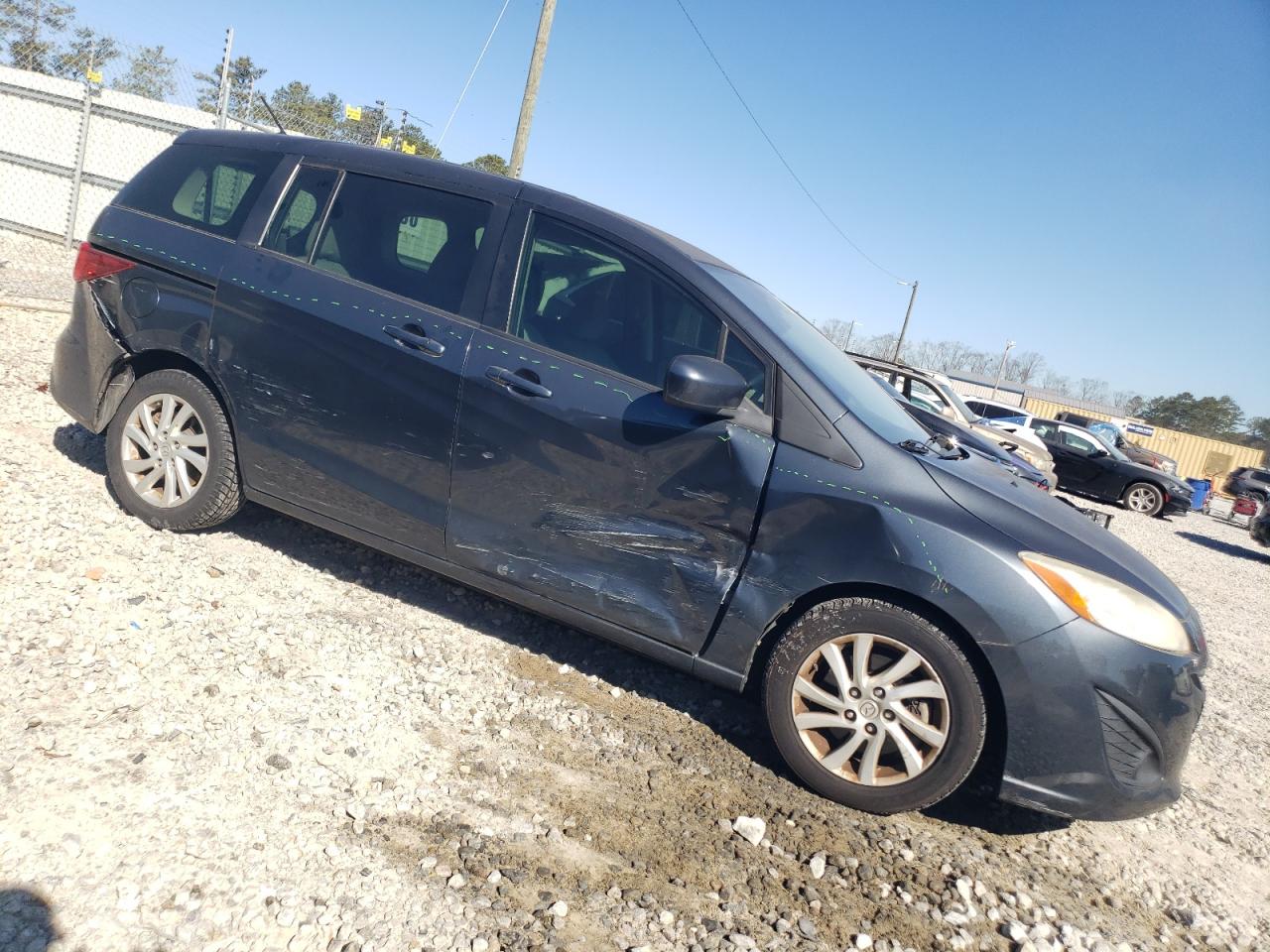 2012 Mazda 5 VIN JM1CW2BL4C0128003 Copart auction photo, side / rear end damage thumbnail 4