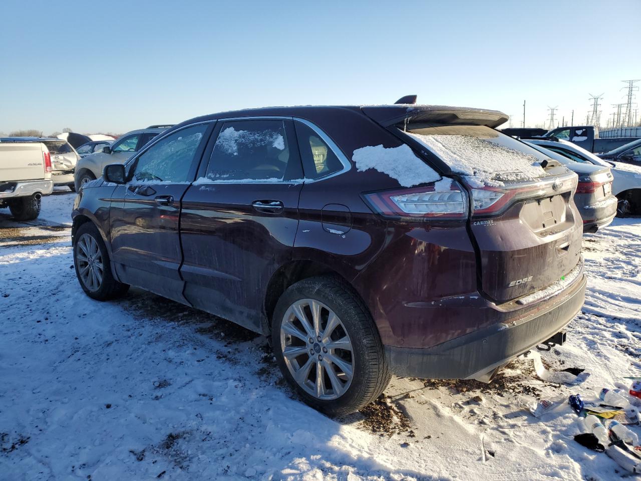 2017 Ford Edge VIN 2FMPK4K87HBC52787 Copart auction photo, front end / side damage thumbnail 2
