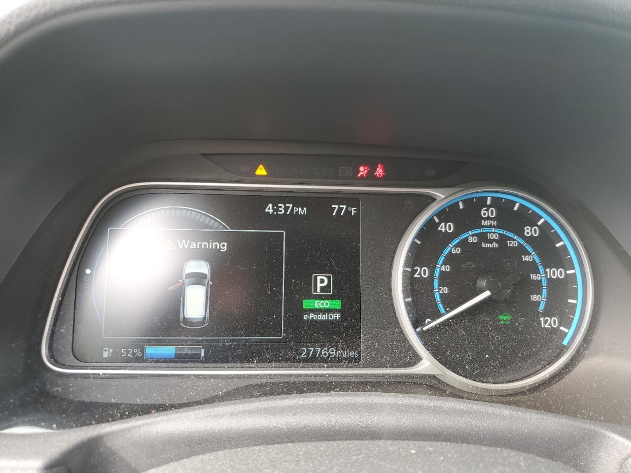 2019 Nissan Leaf VIN 1N4BZ1CP3KC312141 Copart auction photo, side / front end damage thumbnail 9