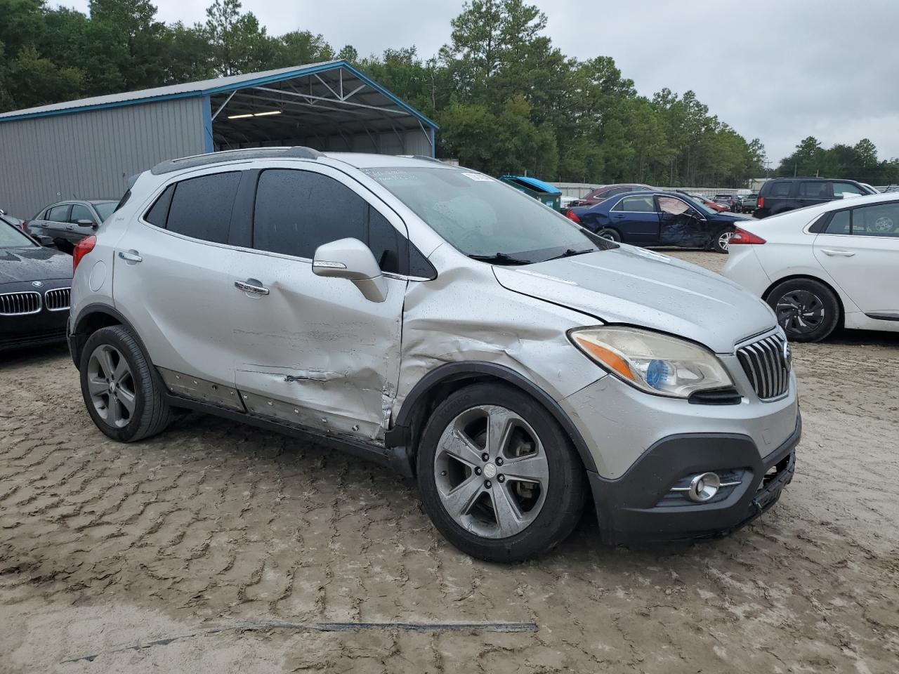 2014 Buick Encore VIN KL4CJBSB8EB612277 Copart auction photo, front end / side damage thumbnail 4