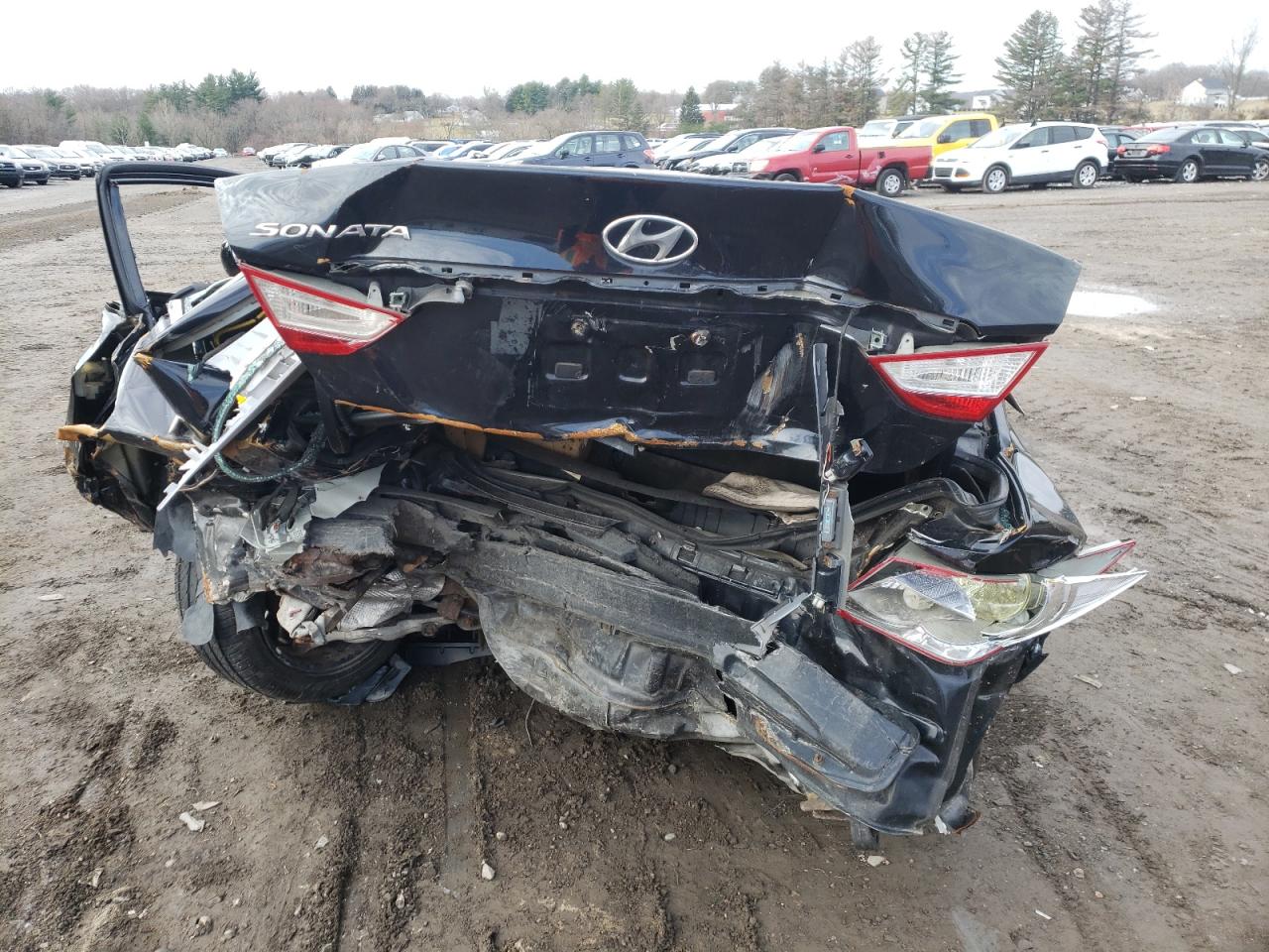 2011 Hyundai Sonata VIN 5NPEC4AC3BH038406 Copart auction photo, all over damage thumbnail 6