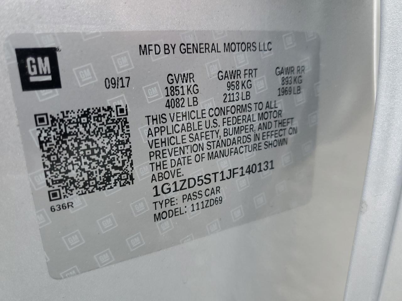 2018 Chevrolet Malibu VIN 1G1ZD5ST1JF140131 Copart auction photo, side / rear end damage thumbnail 12