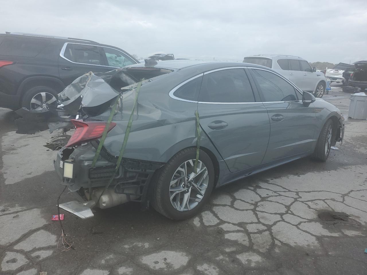 2020 Hyundai Sonata VIN 5NPEL4JAXLH039651 Copart auction photo, rear end damage thumbnail 3