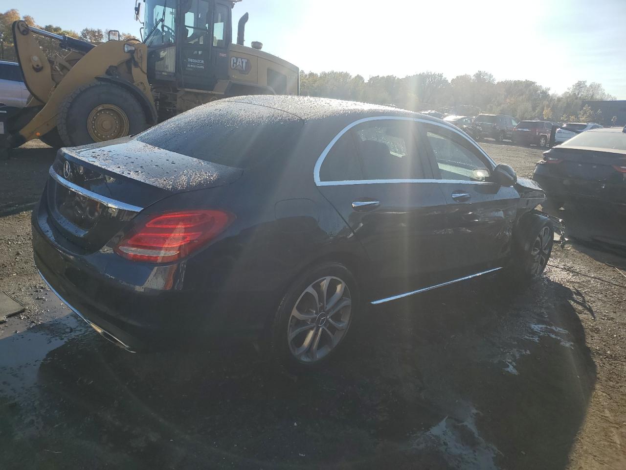 2016 Mercedes-Benz C-klasse VIN 55SWF4KB9GU111977 Copart auction photo, front end / side damage thumbnail 3