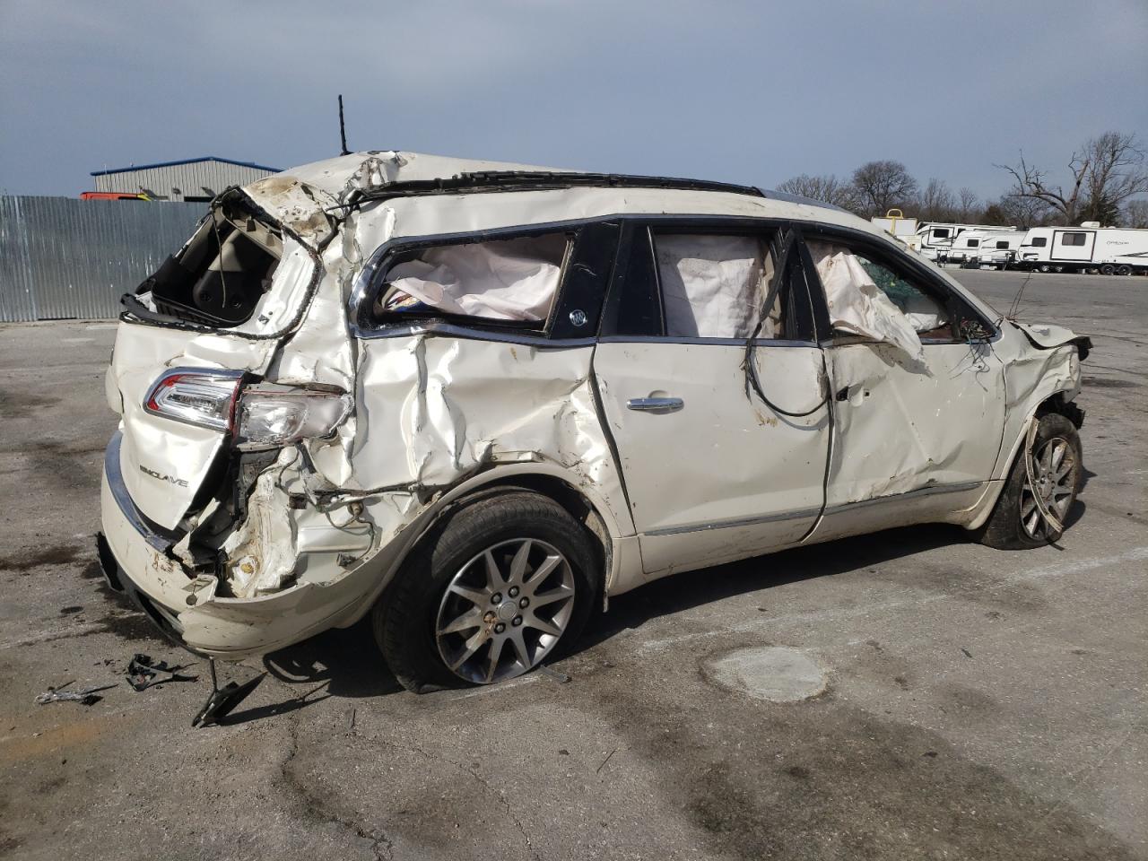2014 Buick Enclave VIN 5GAKRBKD6EJ346051 Copart auction photo, rollover damage thumbnail 3