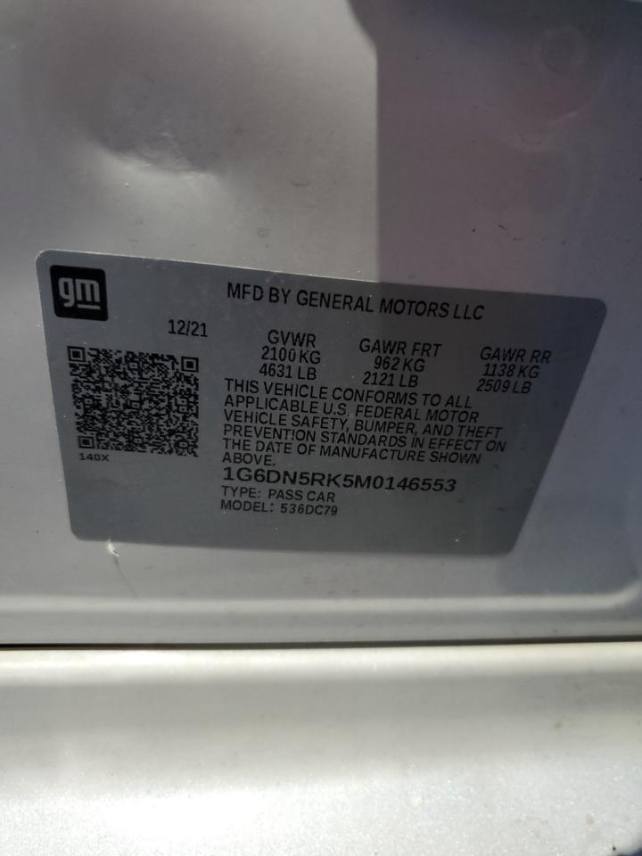 2021 Cadillac CT5 VIN 1G6DN5RK5M0146553 Copart auction photo, side / minor dent/scratches damage thumbnail 14