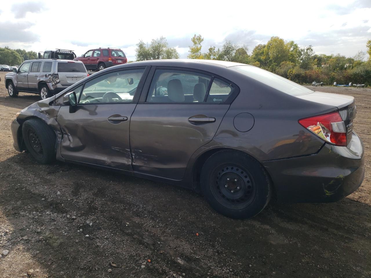 2012 Honda Civic VIN 2HGFB2F53CH589582 Copart auction photo, front end / side damage thumbnail 2