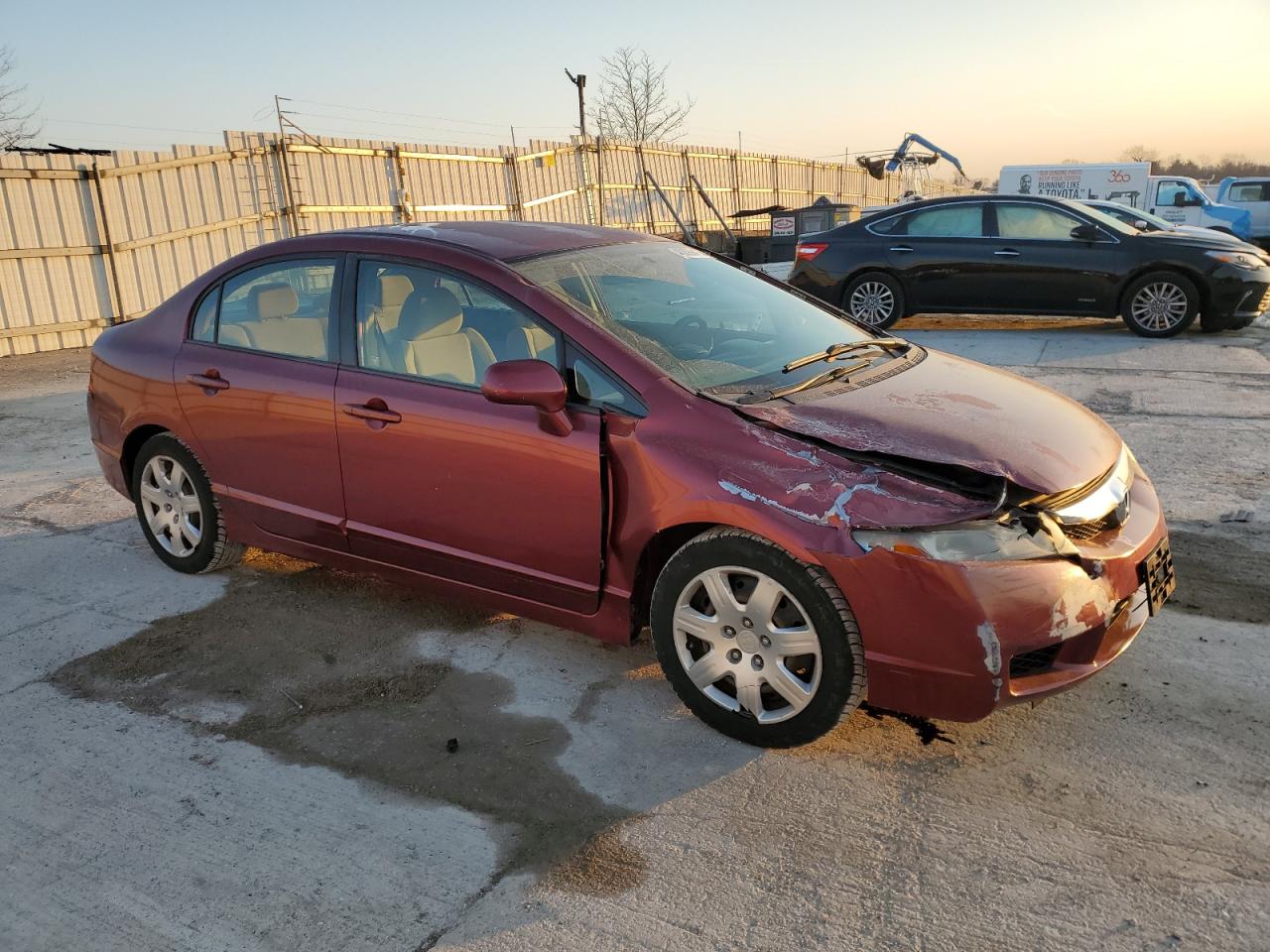 2010 Honda Civic VIN 2HGFA1F50AH518303 Copart auction photo, front end / rear end damage thumbnail 4