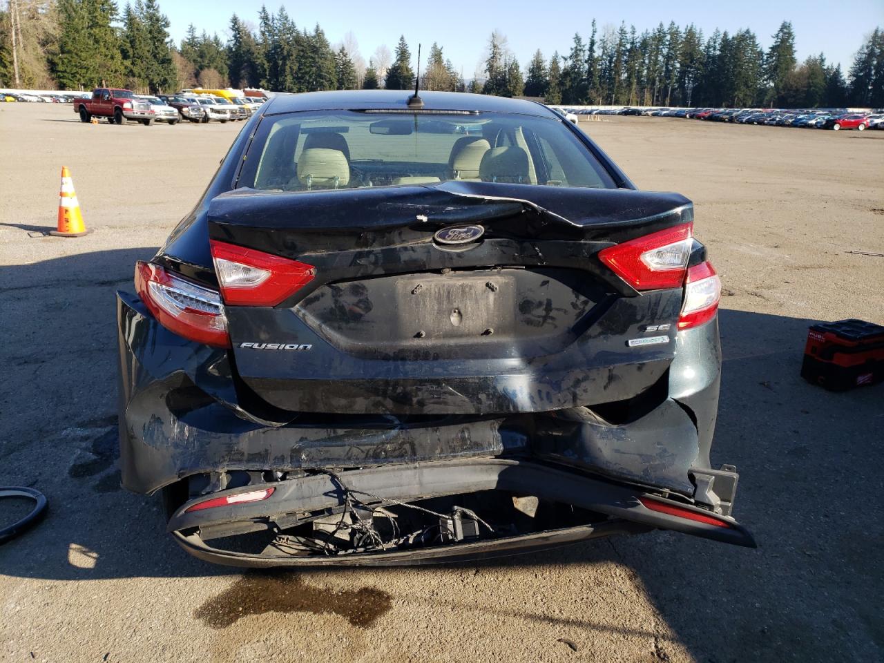 2014 Ford Fusion VIN 3FA6P0HD2ER186408 Copart auction photo, rear end / front end damage thumbnail 6