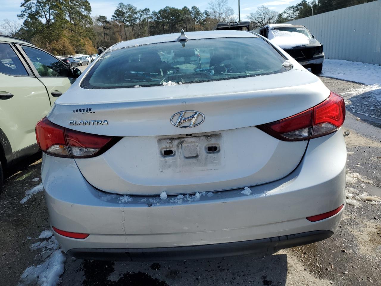 2015 Hyundai Elantra VIN 5NPDH4AE0FH593821 Copart auction photo, front end / side damage thumbnail 6
