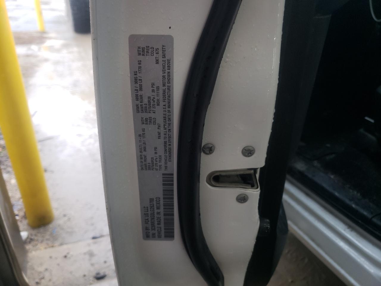 2020 RAM 1500 VIN 3C6RR7KG0LG263788 Copart auction photo, front end damage thumbnail 12