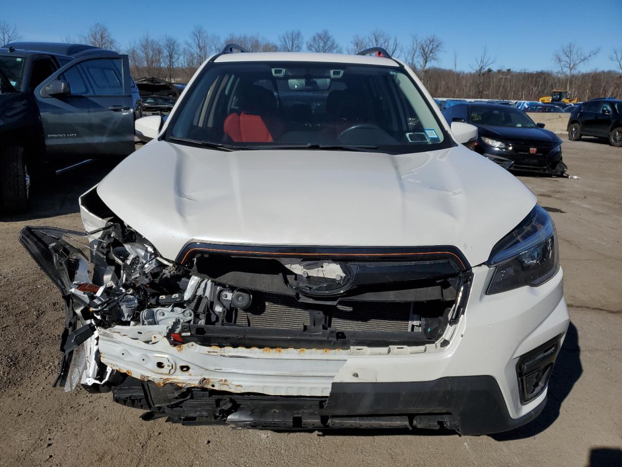 2021 Subaru Forester VIN JF2SKARC5MH575435 Copart auction photo, front end / minor dent/scratches damage thumbnail 5