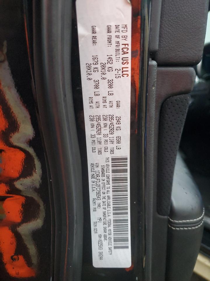 2015 Jeep Grand Cherokee VIN 1C4RJFDJ2FC796543 Copart auction photo, vandalism damage thumbnail 13