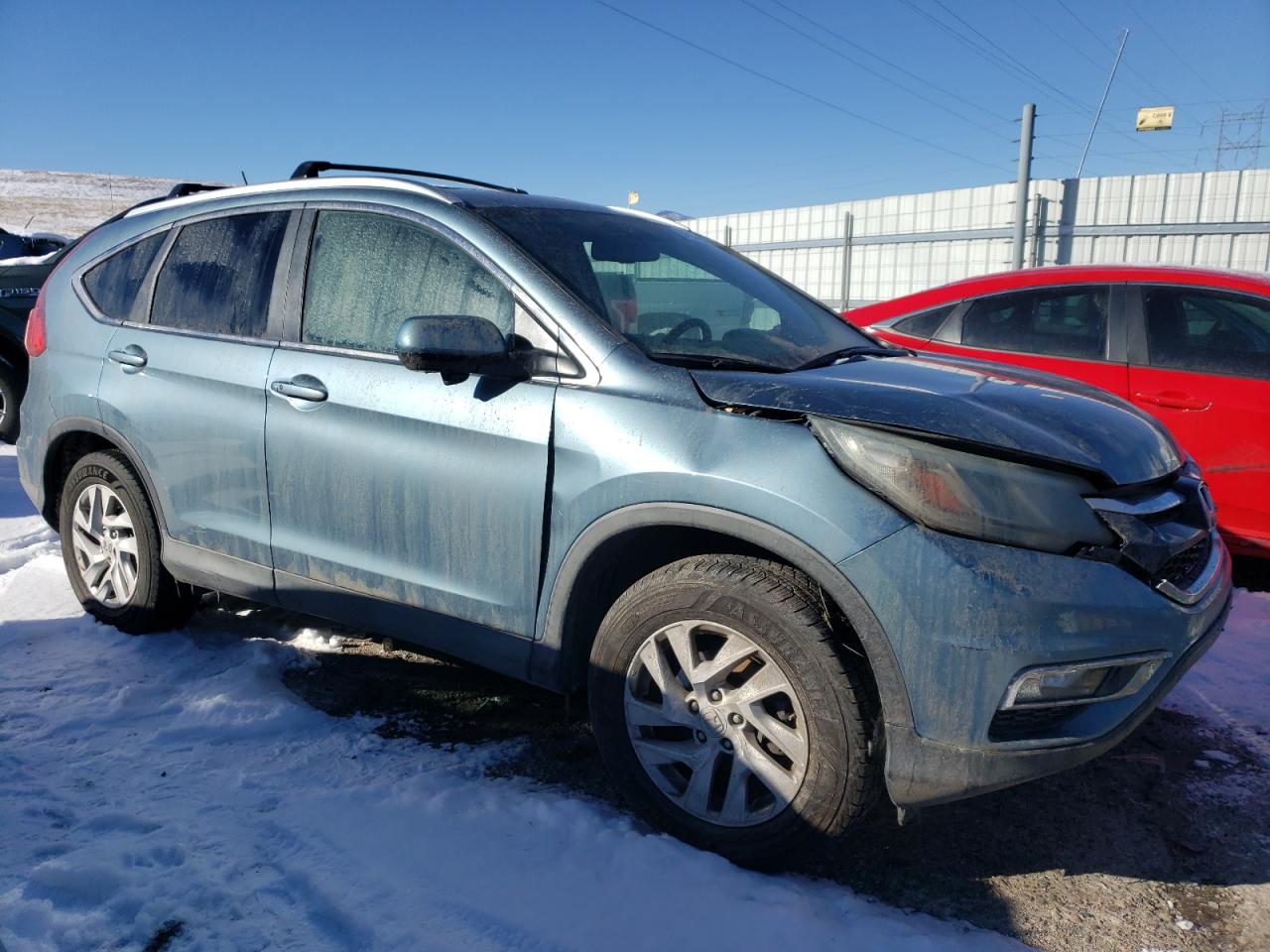 2015 Honda CR-V VIN 2HKRM4H70FH652648 Copart auction photo, front end / side damage thumbnail 4