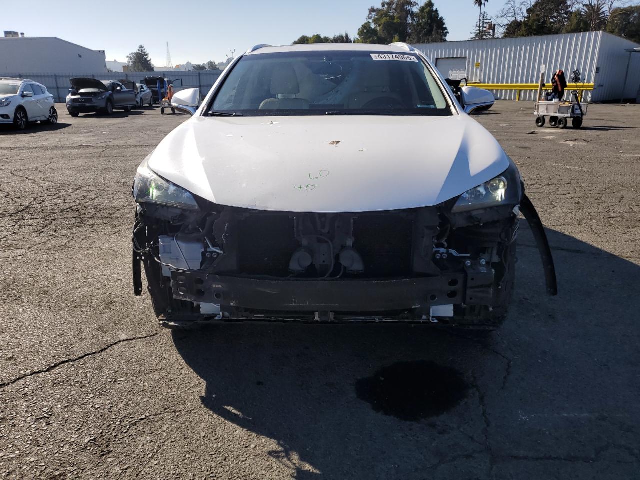 2016 Lexus NX VIN JTJBARBZ1G2067417 Copart auction photo, rear end / front end damage thumbnail 5