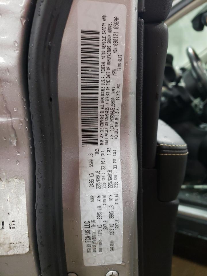 2017 Jeep Grand Cherokee VIN 1C4PJMDBXHW519080 Copart auction photo, rear end damage thumbnail 12