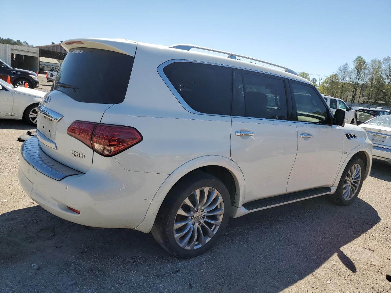 2016 Infiniti QX80 VIN JN8AZ2NF5G9612823 Copart auction photo, front end / minor dent/scratches damage thumbnail 3