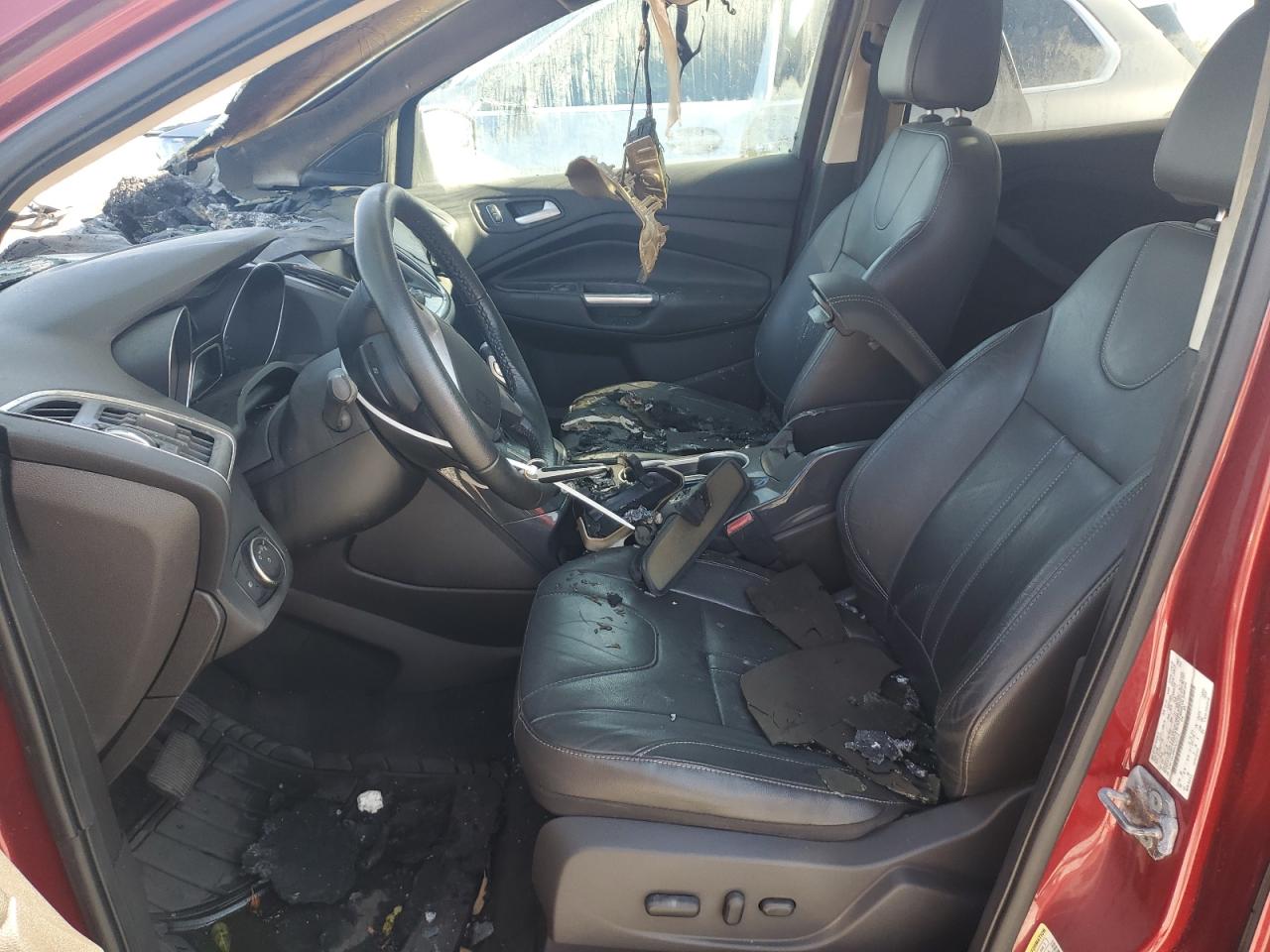 2013 Ford Escape VIN 1FMCU0J99DUC31715 Copart auction photo, burn - engine damage thumbnail 7