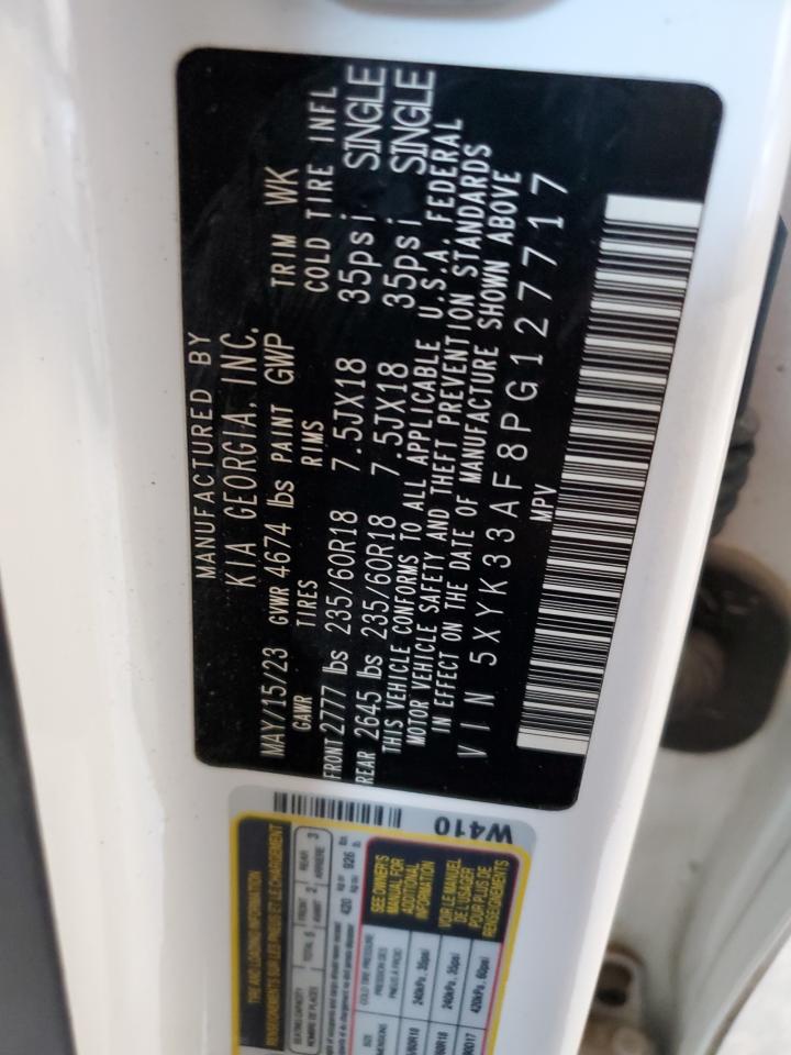 2023 KIA Sportage VIN 5XYK33AF8PG127717 Copart auction photo, all over / hail damage thumbnail 16