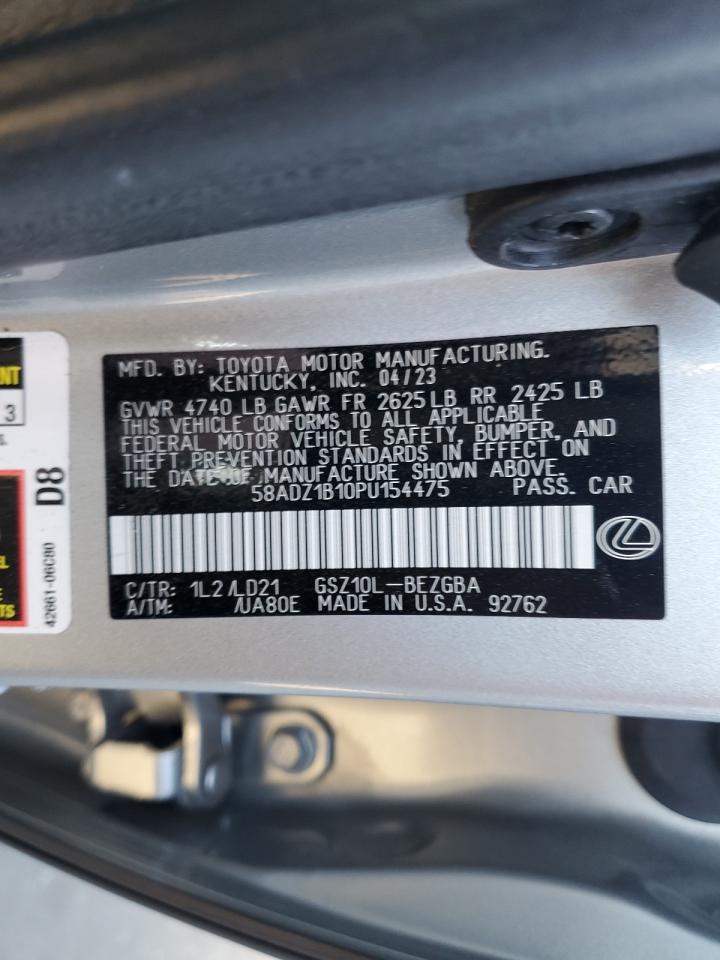 2023 Lexus ES VIN 58ADZ1B10PU154475 Copart auction photo, front end / frame damage damage thumbnail 13