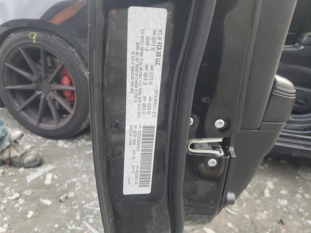 2017 Dodge Charger VIN 2C3CDXGJ6HH644218 Copart auction photo, minor dent/scratches damage thumbnail 14