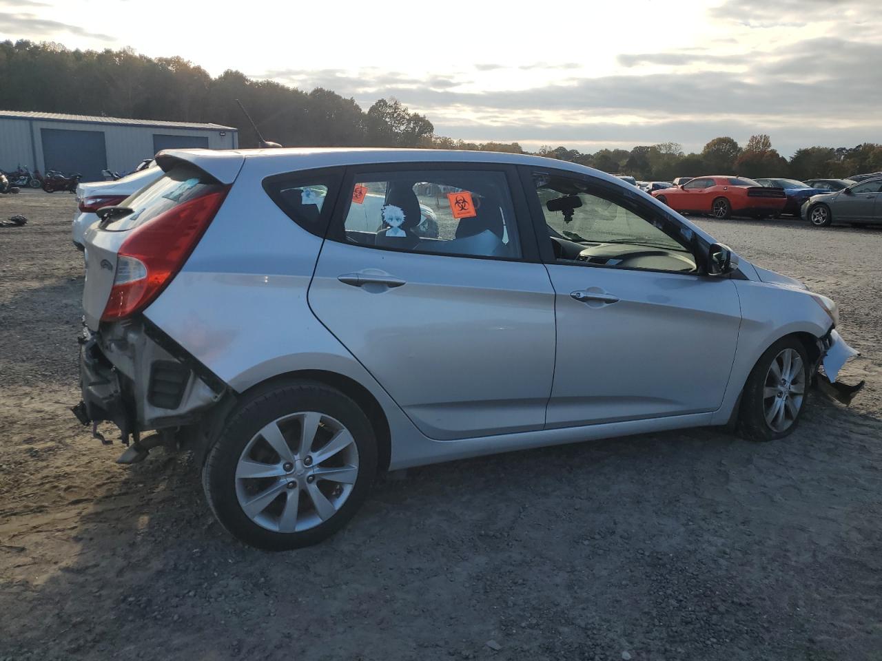 2013 Hyundai Accent VIN KMHCU5AE6DU138578 Copart auction photo, all over / undercarriage damage thumbnail 3