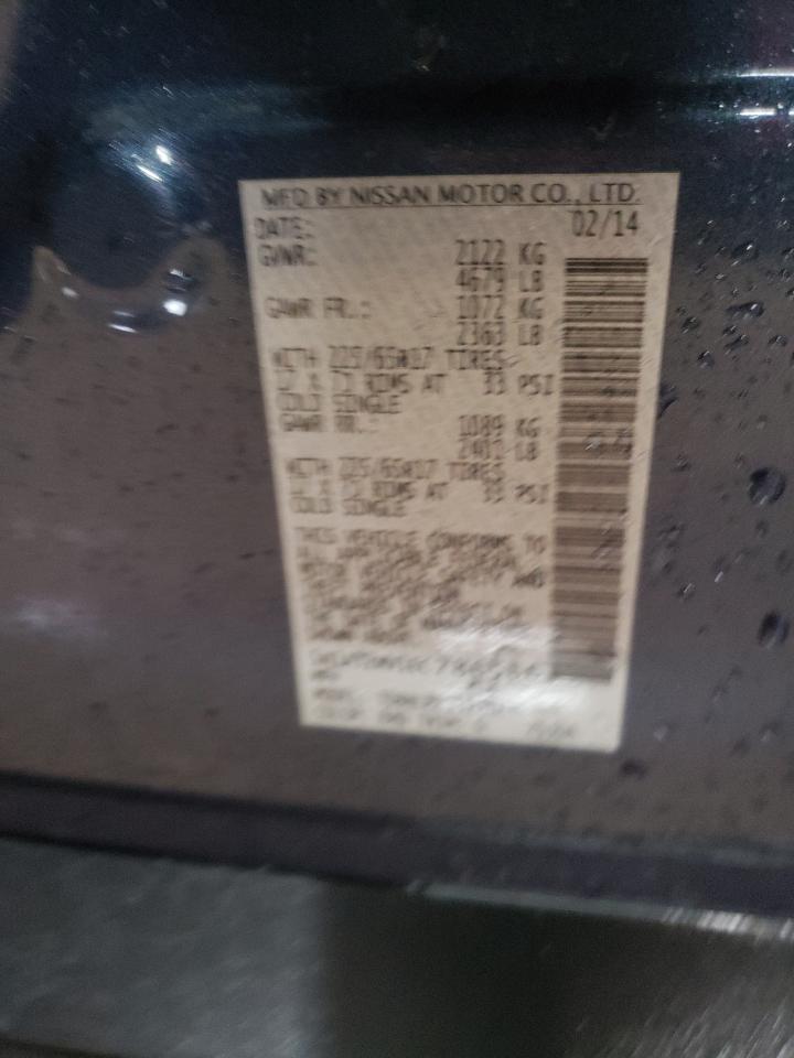 2014 Nissan Rogue VIN 5N1AT2MV1EC786566 Copart auction photo, side / minor dent/scratches damage thumbnail 12