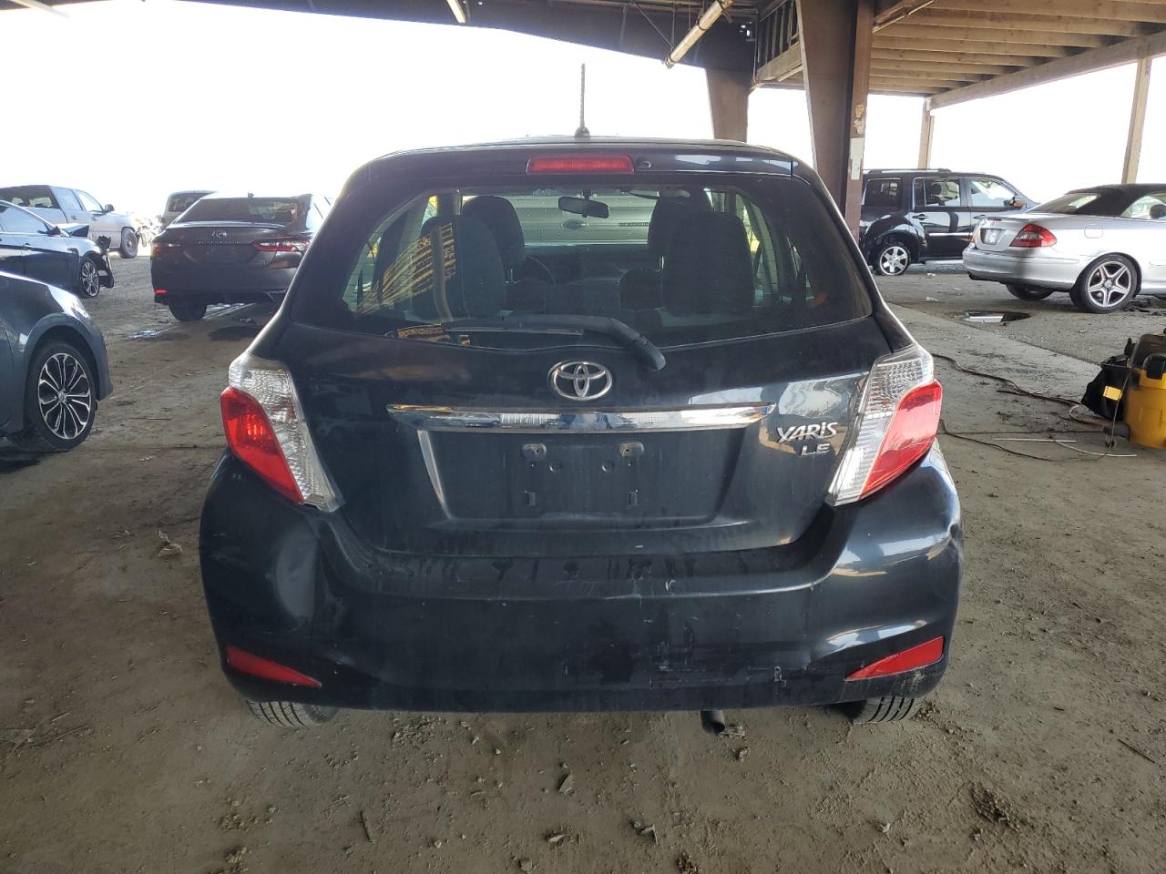 2013 Toyota Yaris VIN JTDKTUD35DD550501 Copart auction photo, front end / rear end damage thumbnail 6