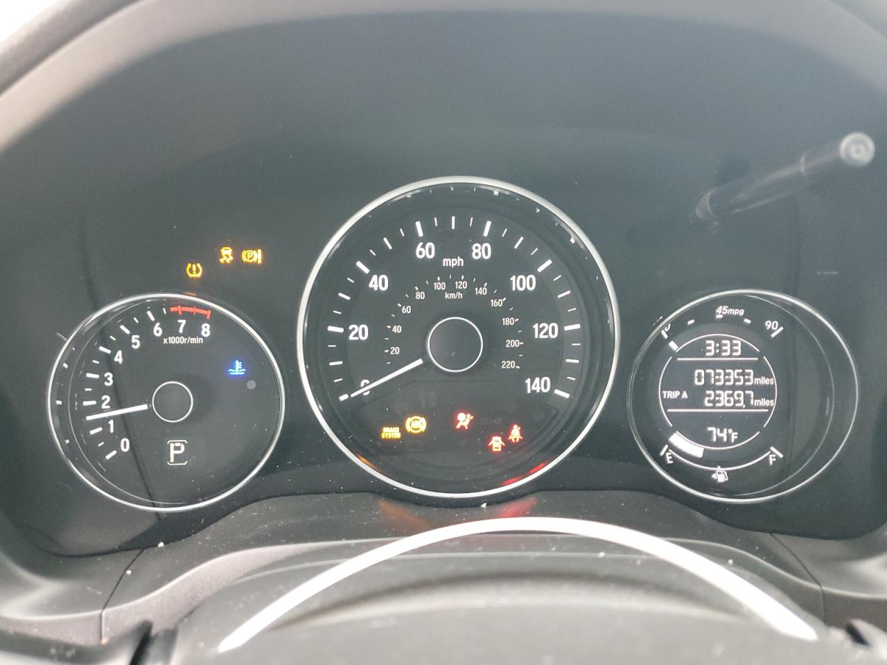 2017 Honda HR-V VIN 3CZRU5H74HM717420 Copart auction photo, front end / side damage thumbnail 9