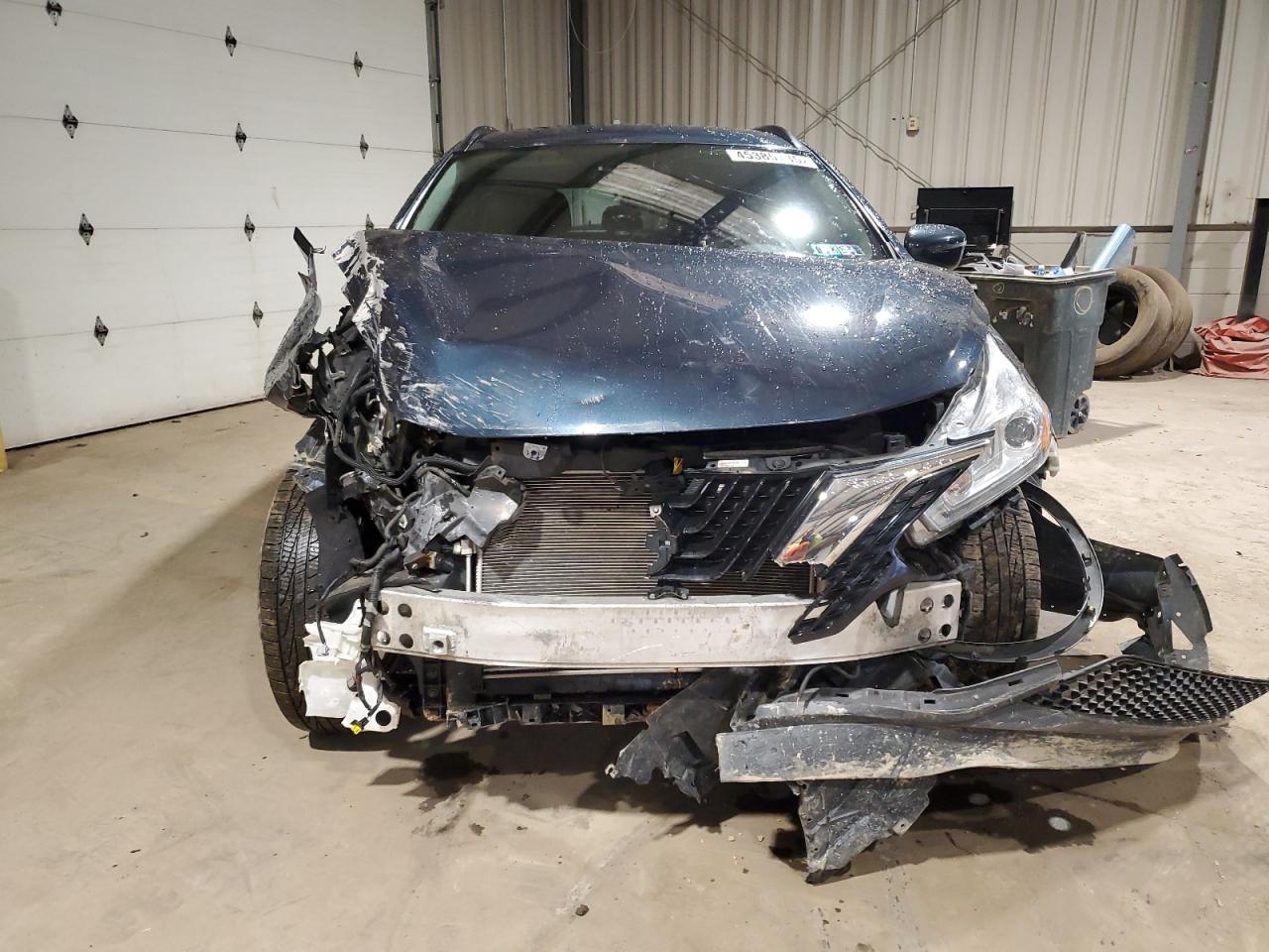 2017 Nissan Murano VIN 5N1AZ2MH1HN125380 Copart auction photo, front end / side damage thumbnail 5