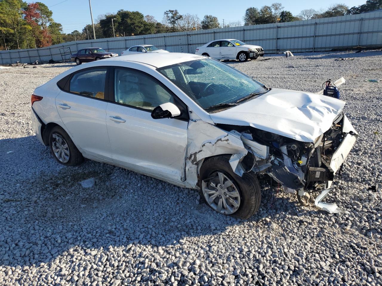 2021 Hyundai Accent VIN 3KPC24A68ME129831 Copart auction photo, all over damage thumbnail 4