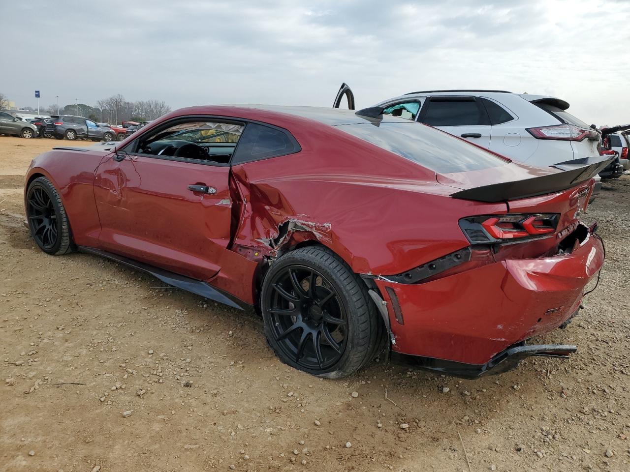 2018 Chevrolet Camaro VIN 1G1FJ1R60J0149068 Copart auction photo, side / rear end damage thumbnail 2