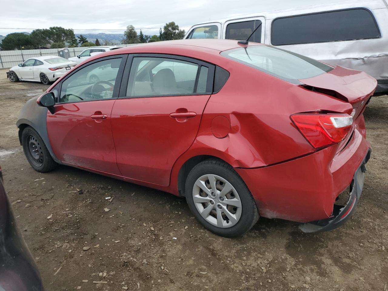 2015 KIA Rio VIN KNADM4A3XF6504483 Copart auction photo, front end / rear end damage thumbnail 2