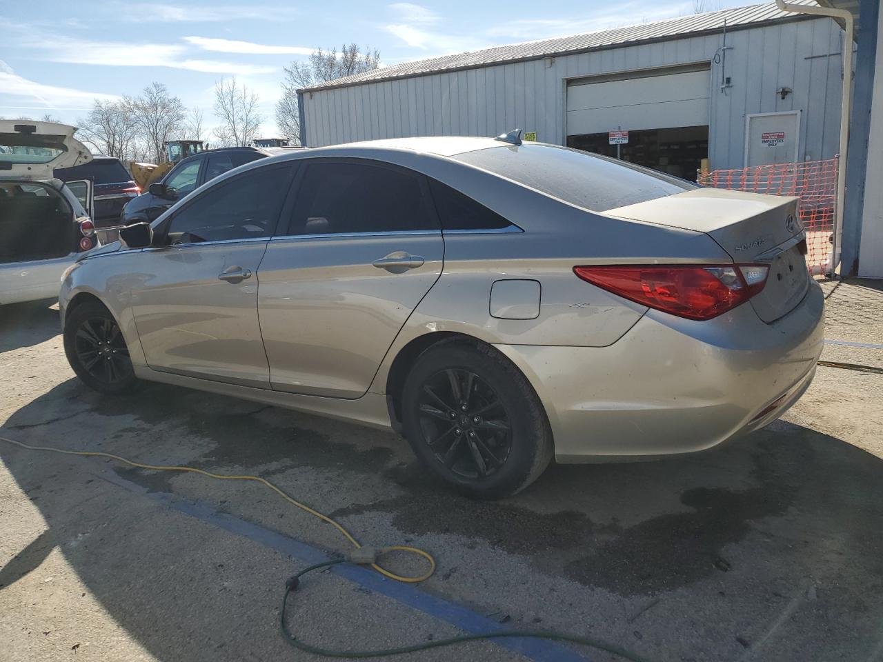 2012 Hyundai Sonata VIN 5NPEB4AC9CH327391 Copart auction photo, side / front end damage thumbnail 2
