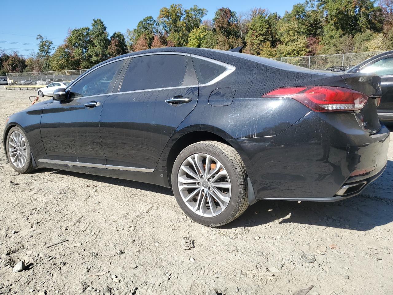2017 Genesis G80 VIN KMHGN4JE7HU198254 Copart auction photo, front end / side damage thumbnail 2