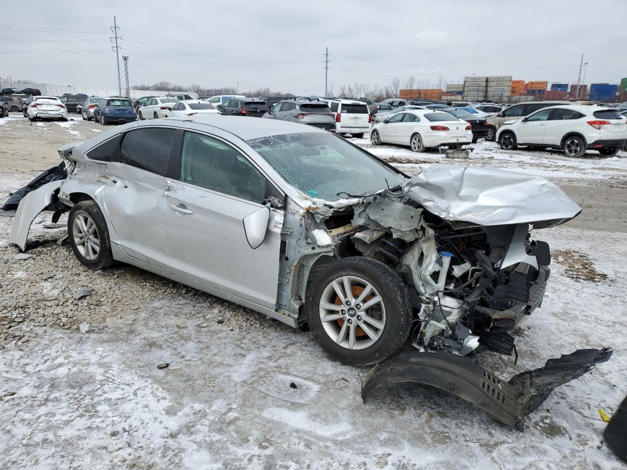 2015 Hyundai Sonata VIN 5NPE24AF5FH203505 Copart auction photo, all over damage thumbnail 4