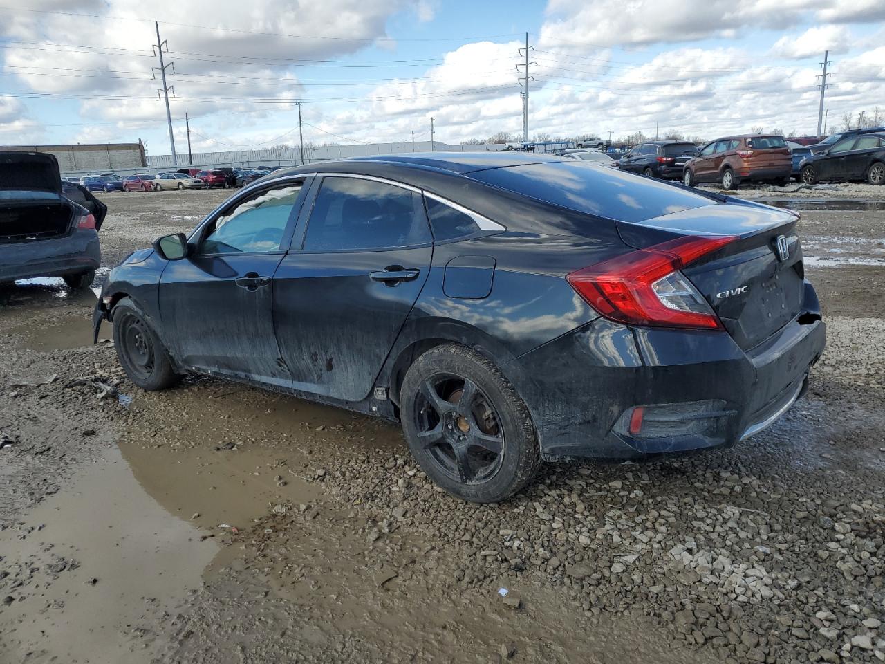 2019 Honda Civic VIN 19XFC2F6XKE023109 Copart auction photo, front end / rear end damage thumbnail 2