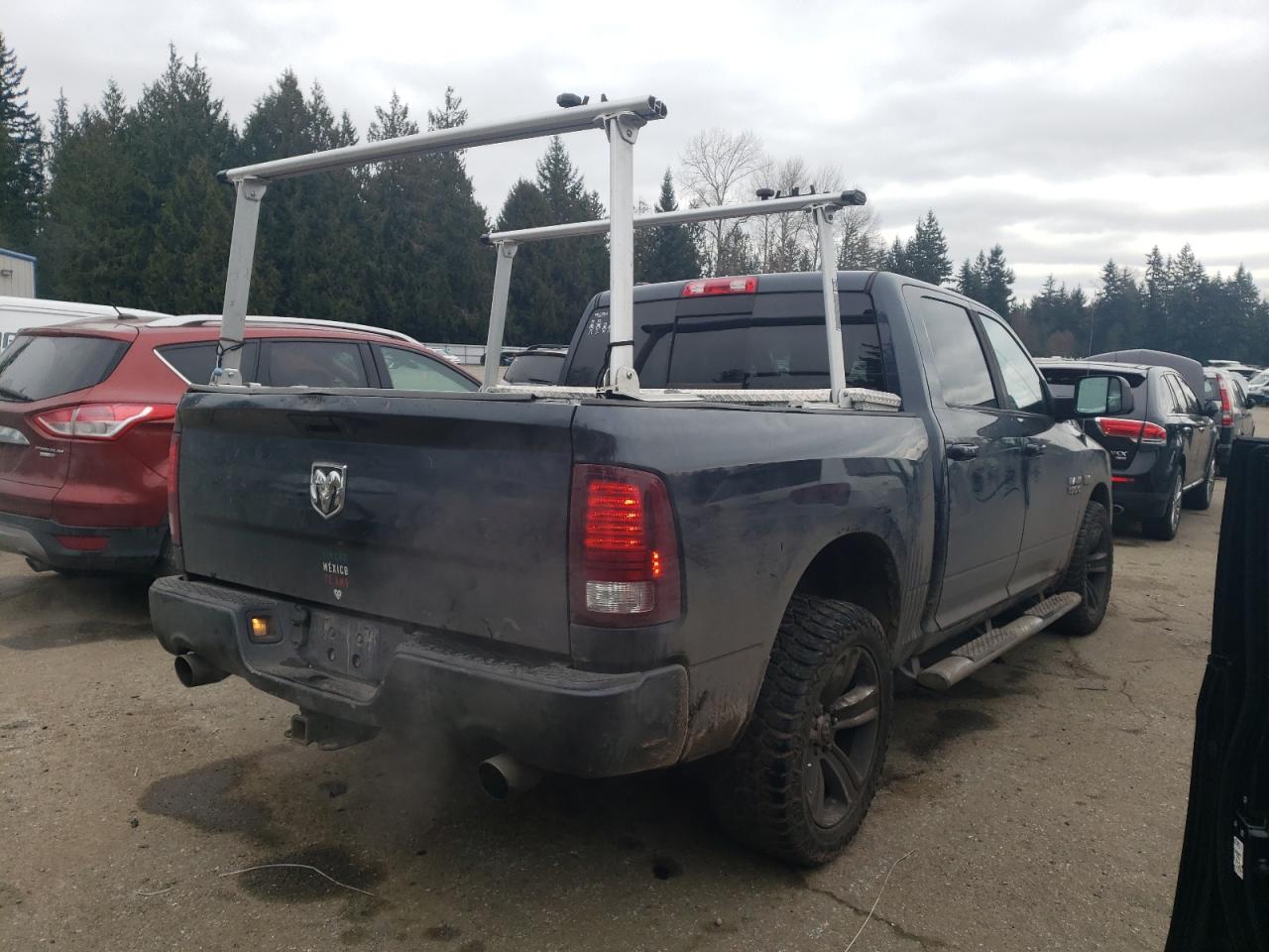 2014 RAM 1500 VIN 1C6RR7MT2ES281327 Copart auction photo, front end / side damage thumbnail 3