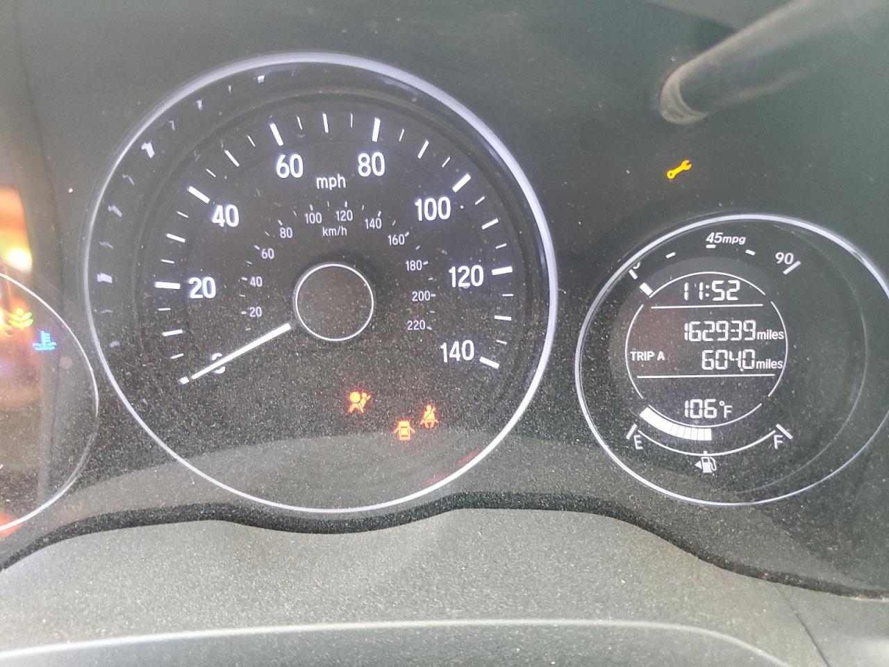 2019 Honda HR-V VIN 3CZRU5H37KM702527 Copart auction photo, front end damage thumbnail 9
