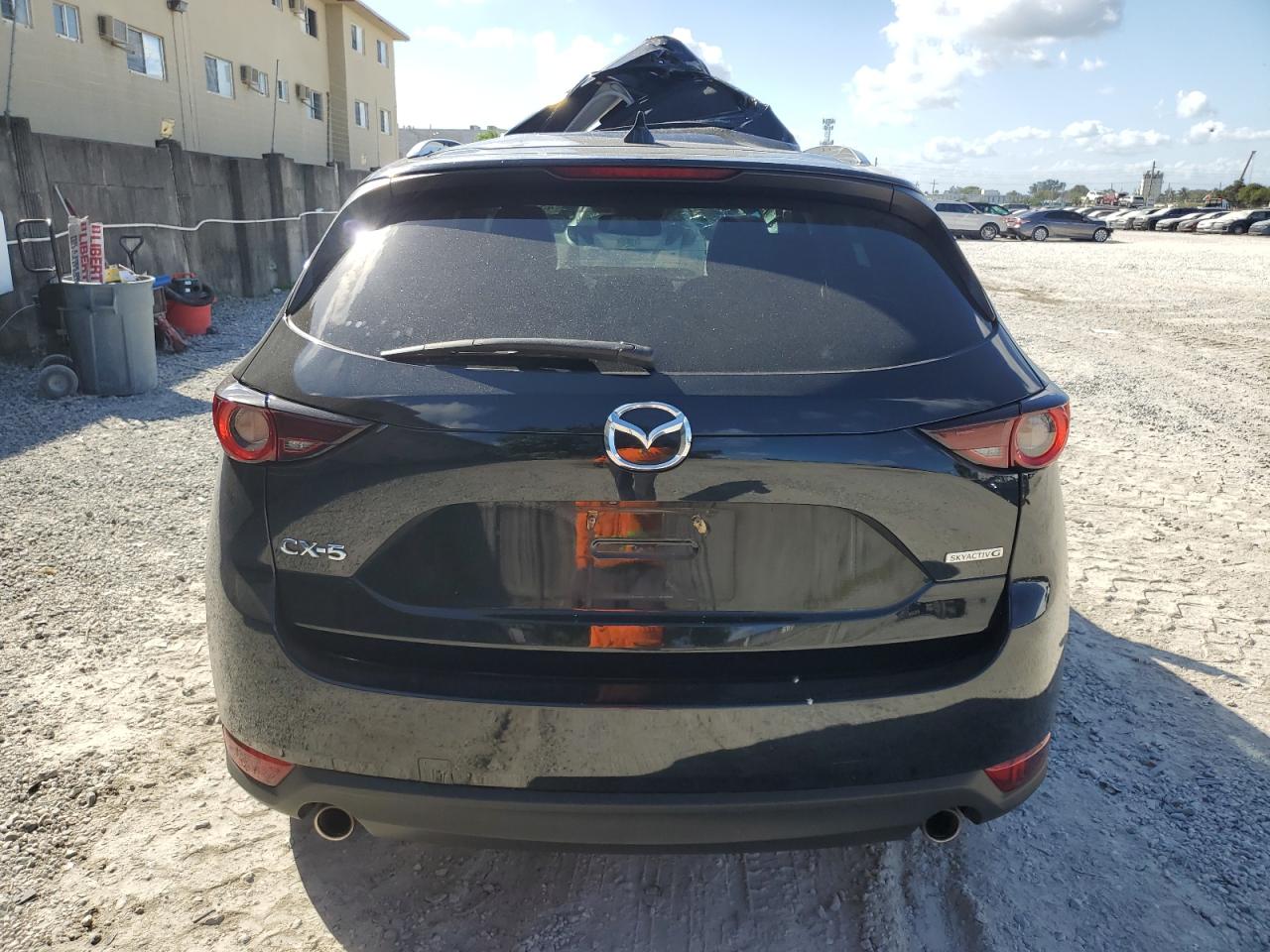 2020 Mazda CX-5 VIN JM3KFACM6L0806397 Copart auction photo, top/roof / front end damage thumbnail 6