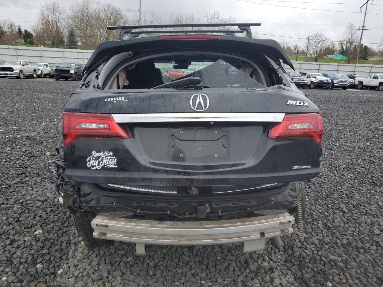 2016 Acura MDX VIN 5FRYD4H97GB030818 Copart auction photo, rollover / undercarriage damage thumbnail 6