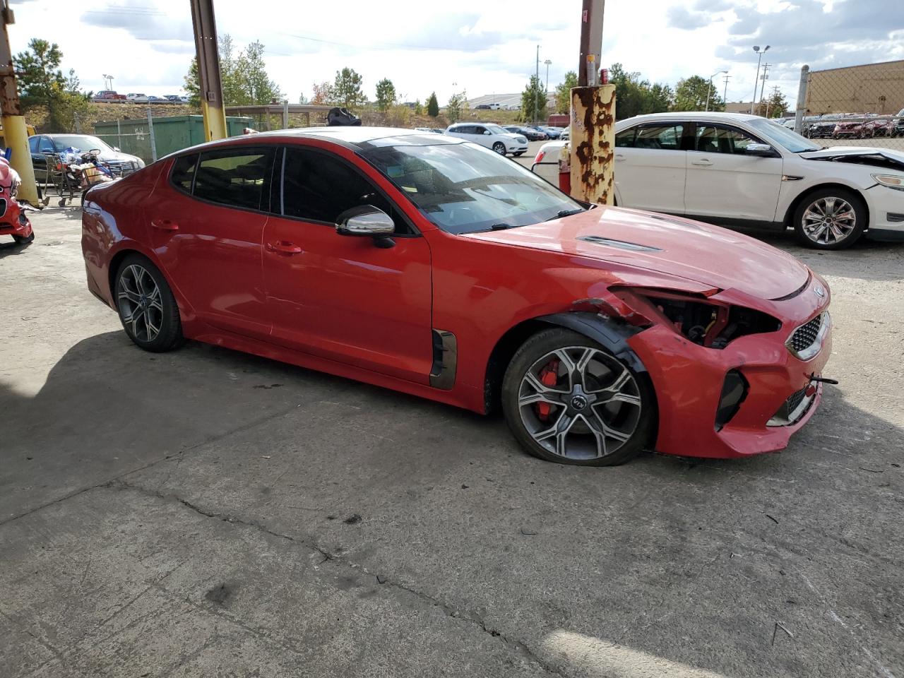 2018 KIA Stinger VIN KNAE55LC7J6025399 Copart auction photo, front end damage thumbnail 4