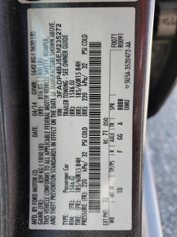2014 Ford Fiesta VIN 3FADP4BJ5EM235272 Copart auction photo, front end damage thumbnail 13