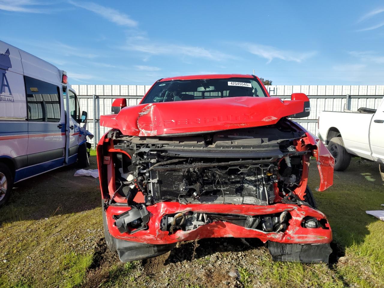2023 Ford F250 VIN 1FT8W2BT3PED98077 Copart auction photo, front end / side damage thumbnail 5