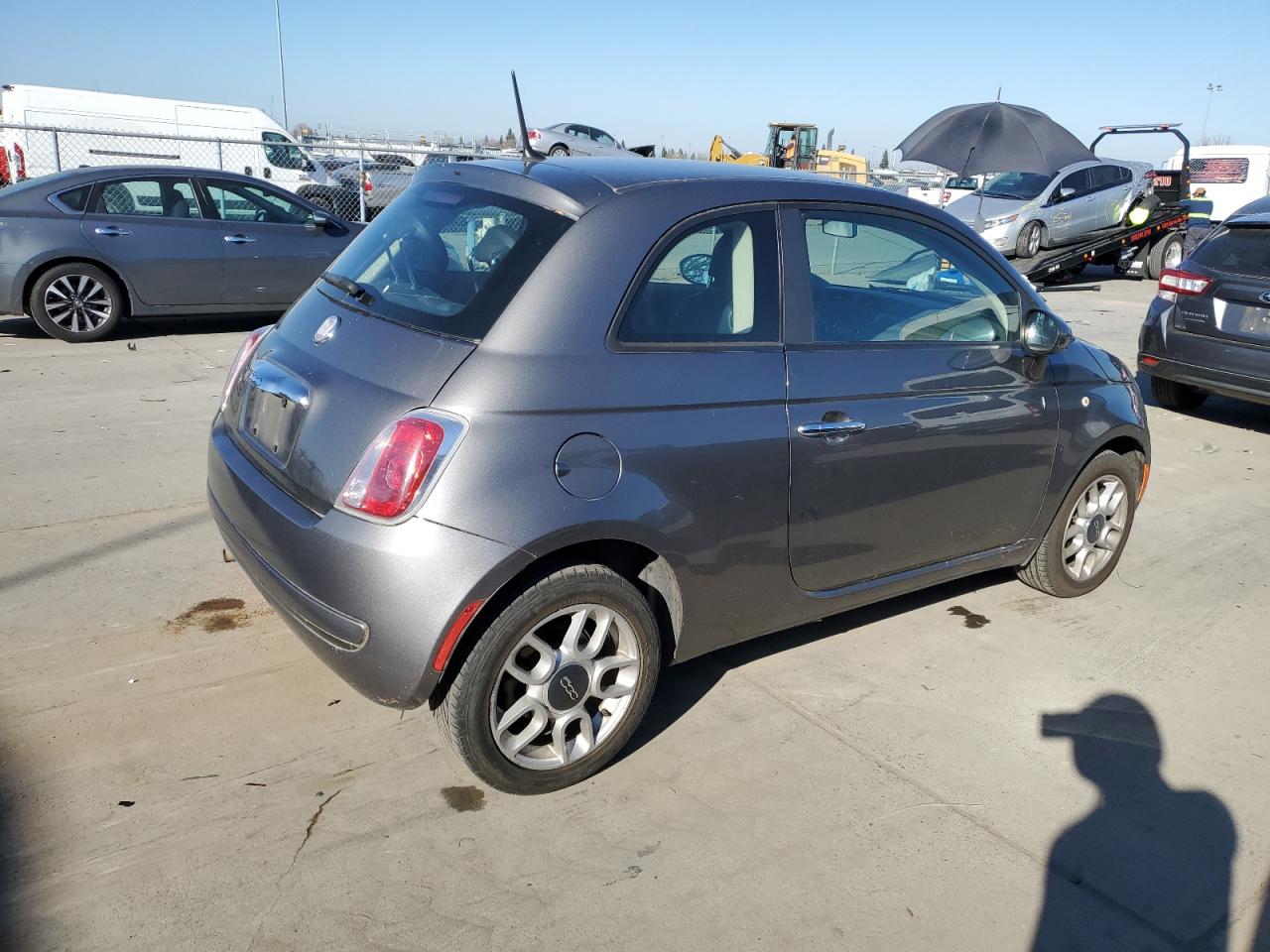 2012 Fiat 500 VIN 3C3CFFAR1CT124351 Copart auction photo, rear end damage thumbnail 3