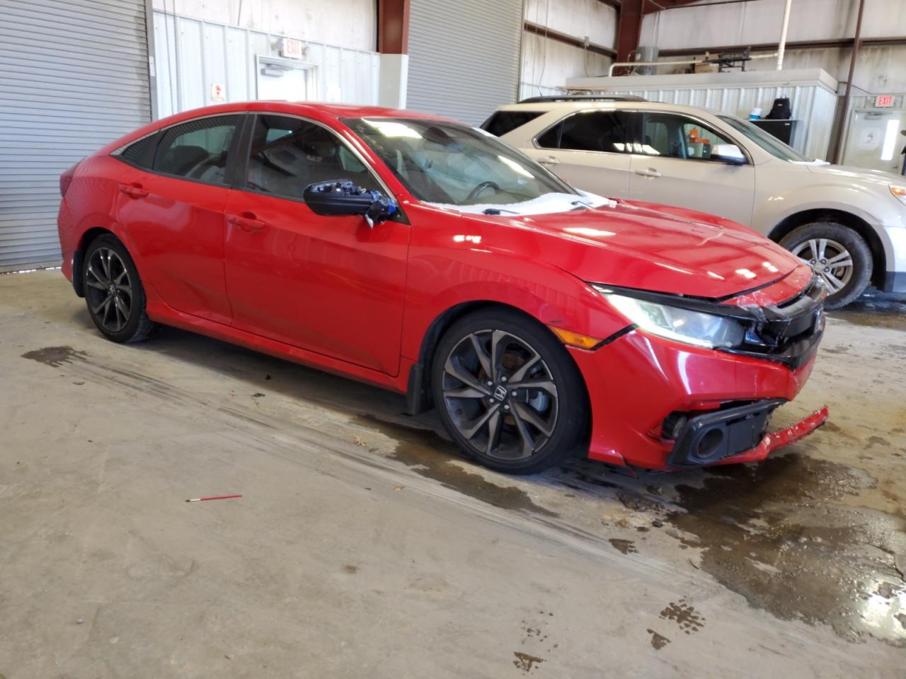 2019 Honda Civic VIN 2HGFC2F80KH536070 Copart auction photo, front end / side damage thumbnail 4